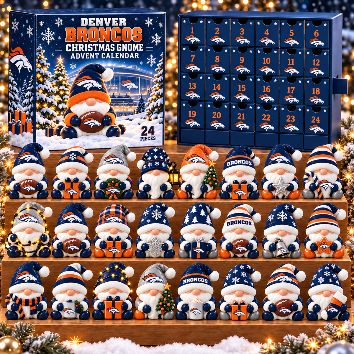 Premium NFL x DEN Christmas Gnome Advent Calendar