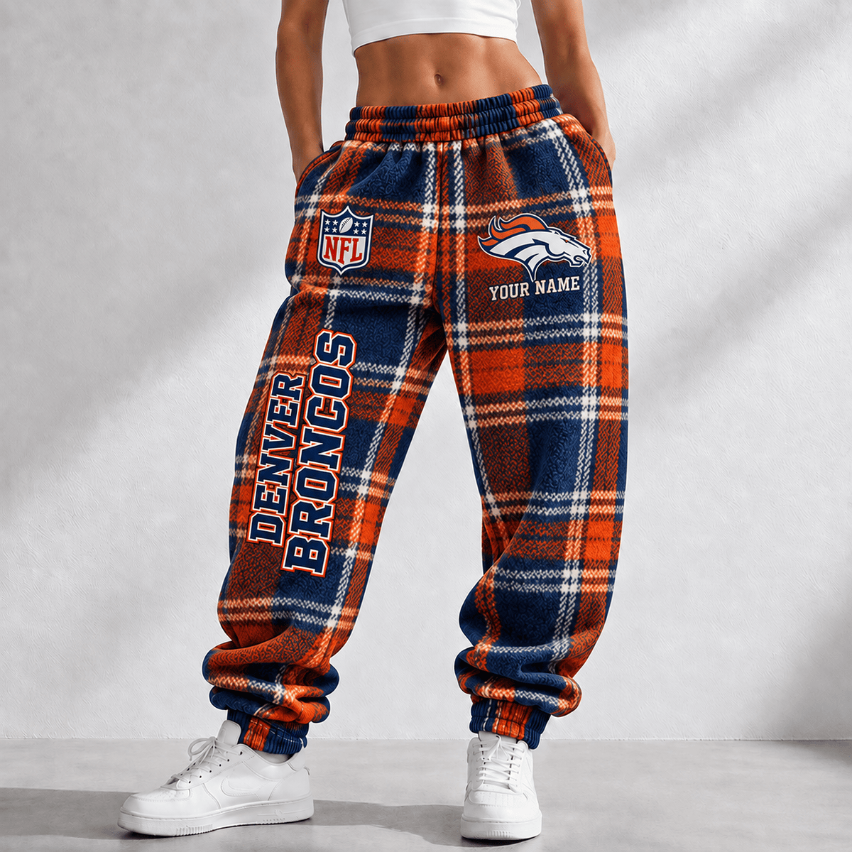 Premium NFL x DEN Personalized Name Long Pants