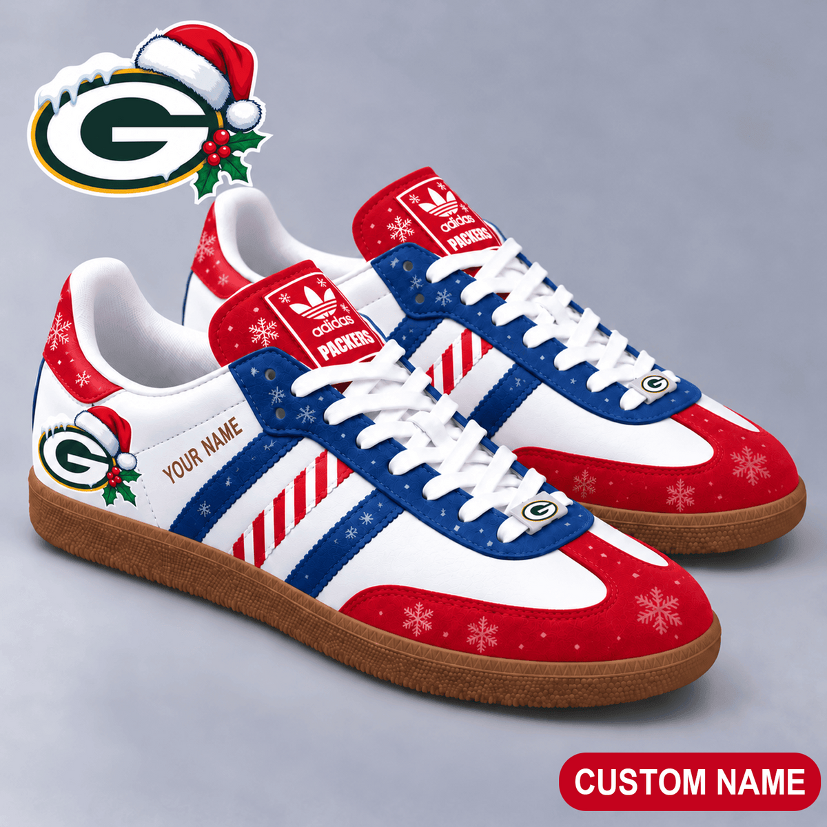 Premium NFL x GB Merry Stripes Samba Shoes