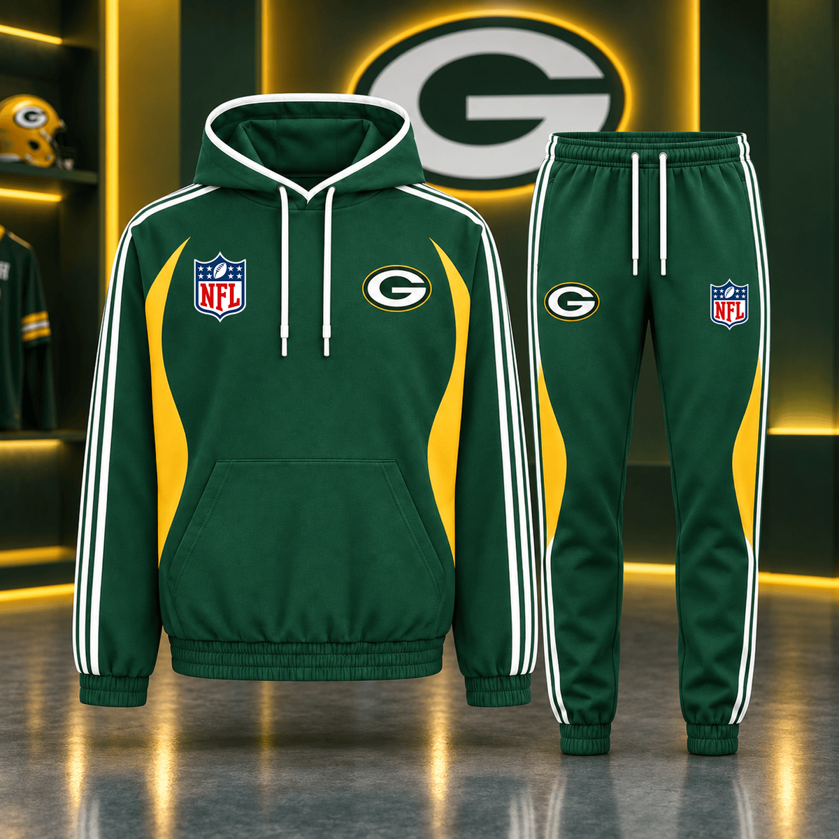 Premium NFL x GB Sideline Performance Hoodie & Jogger Set