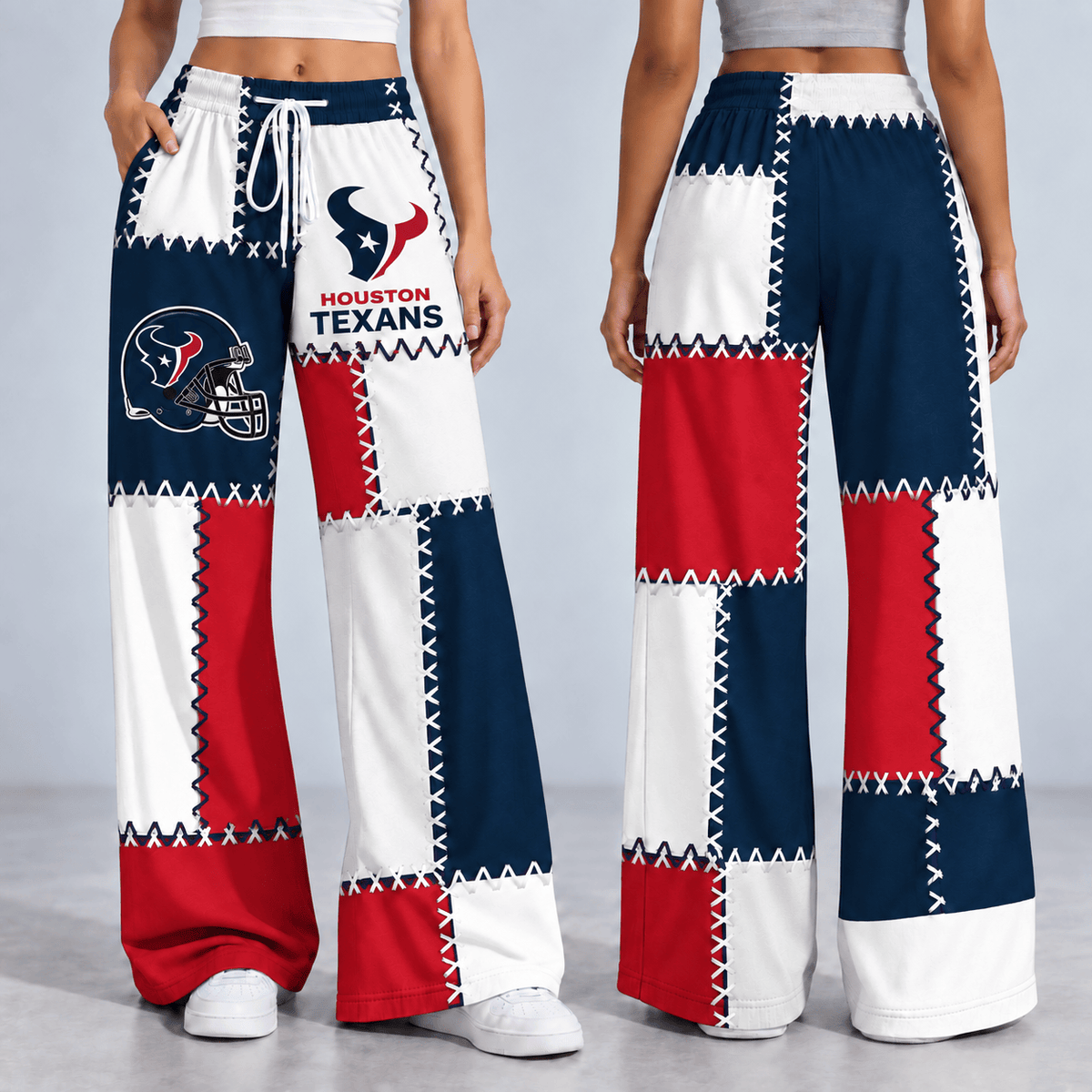 Premium NFL x HOU Patchwork Casual Pants