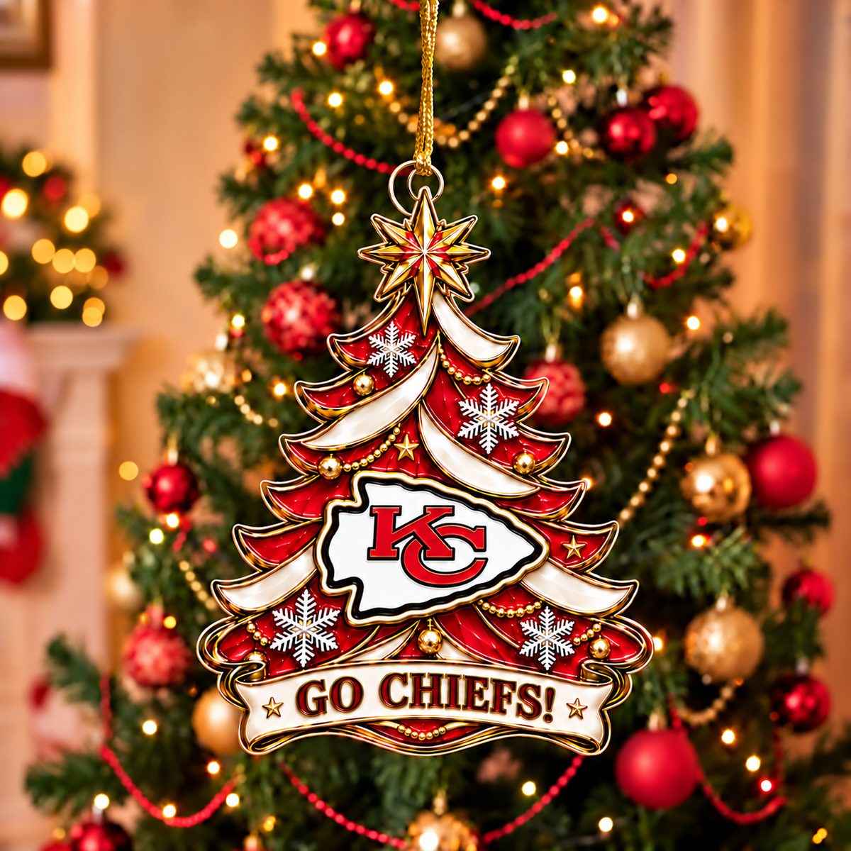 Premium NFL x KC Christmas Tree Ornament