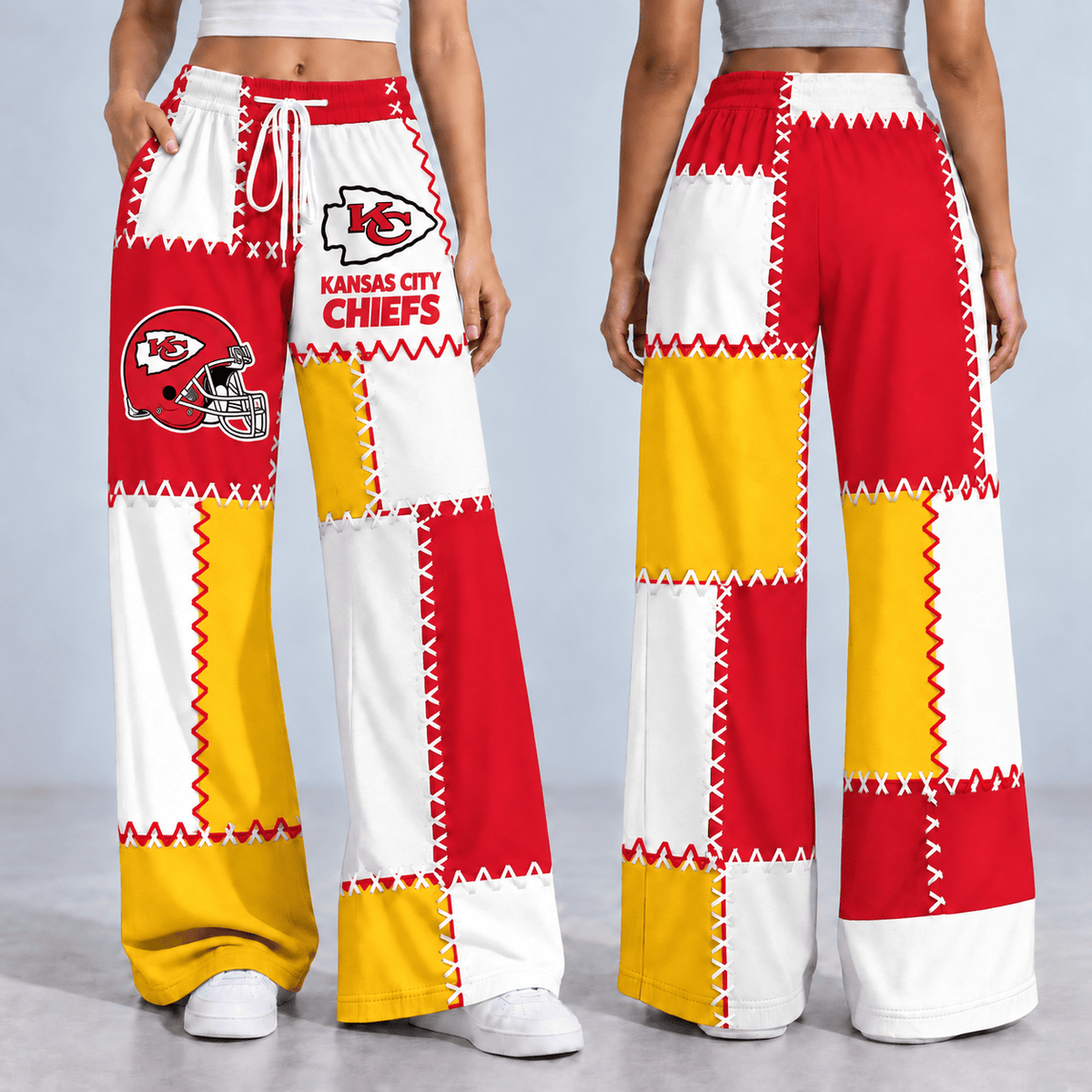 Premium NFL x KC Patchwork Casual Pants