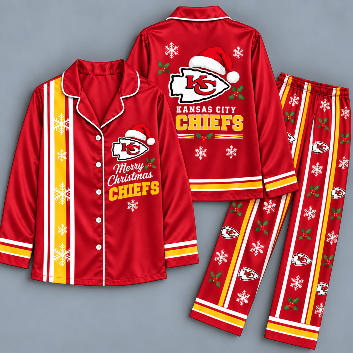 Premium NFL x KCC Merry Matchday Christmas Pajama Set