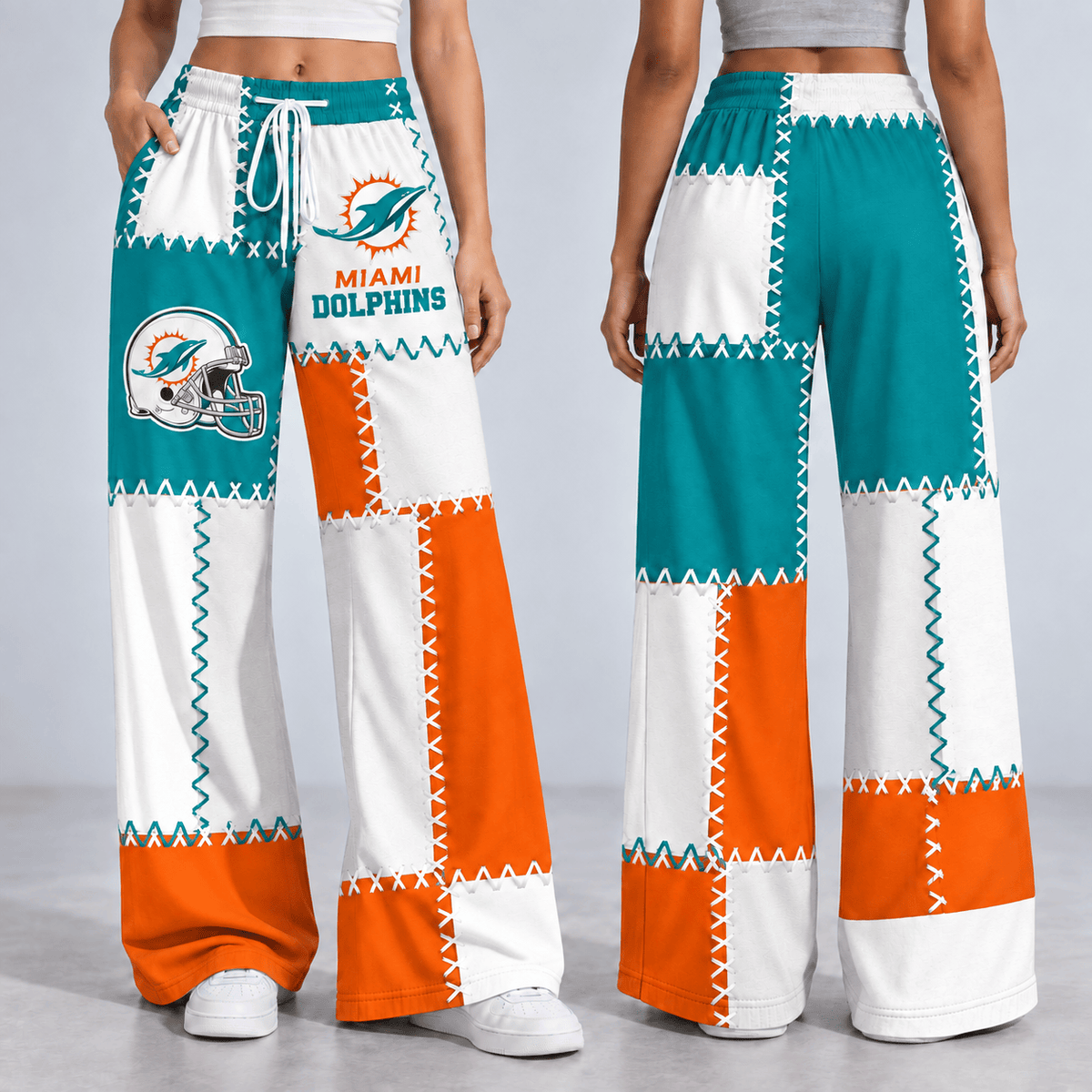 Premium NFL x MIA Patchwork Casual Pants