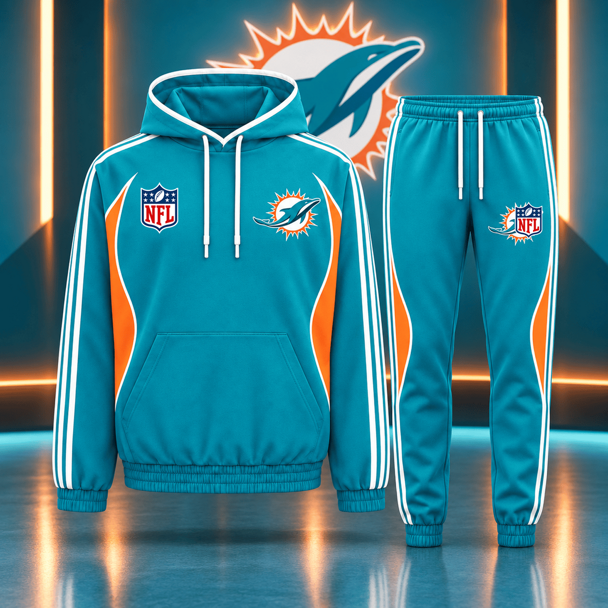 Premium NFL x MIA Sideline Performance Hoodie & Jogger Set