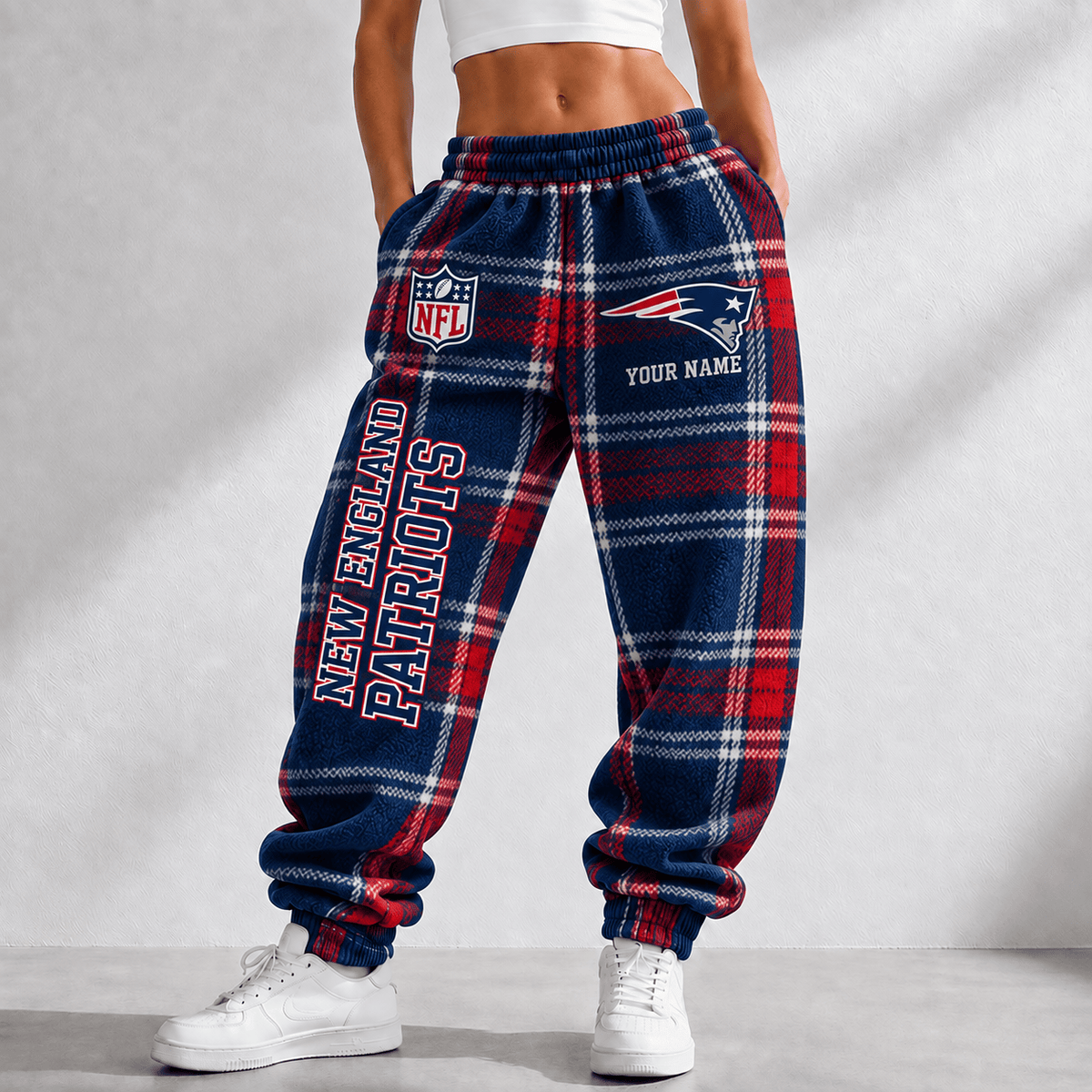Premium NFL x NE Personalized Name Long Pants