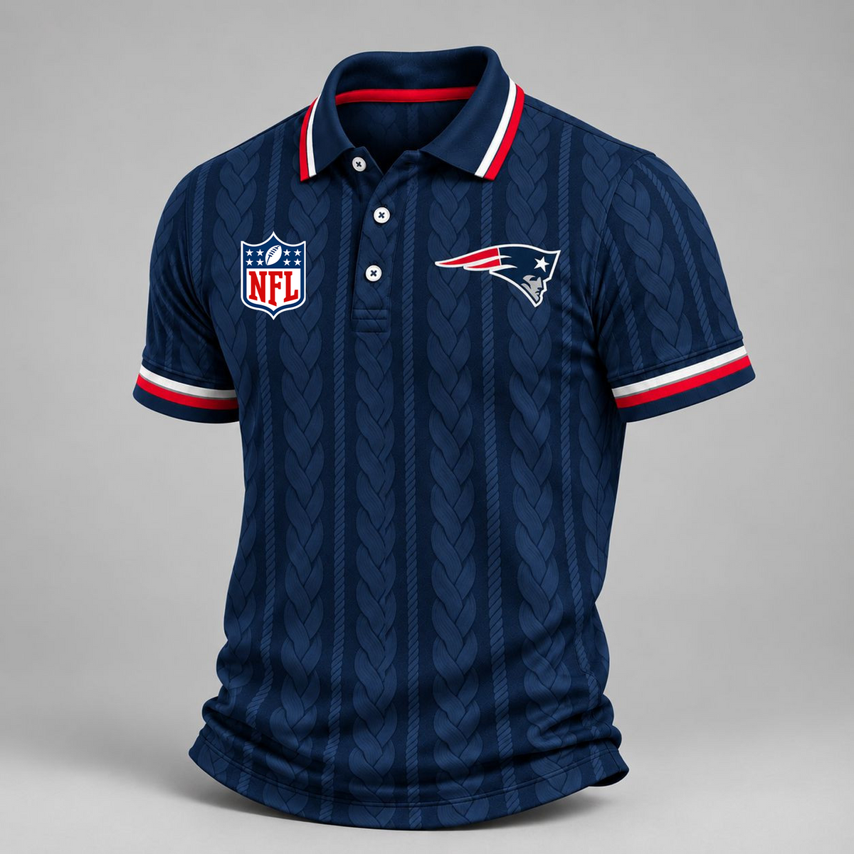 Premium NFL x NEP Retro Football Fan Short Sleeve Apparel Polo Shirt