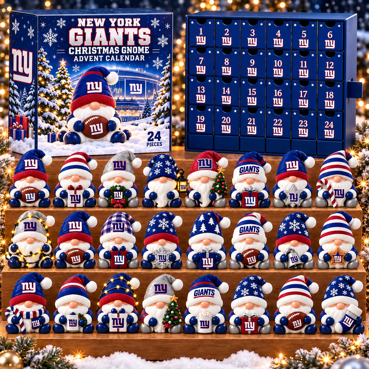 Premium NFL x NYG Christmas Gnome Advent Calendar