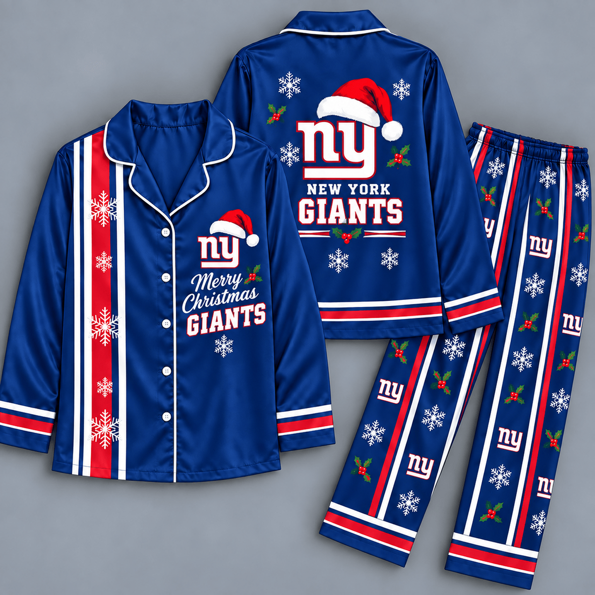 Premium NFL x NYG Merry Matchday Christmas Pajama Set