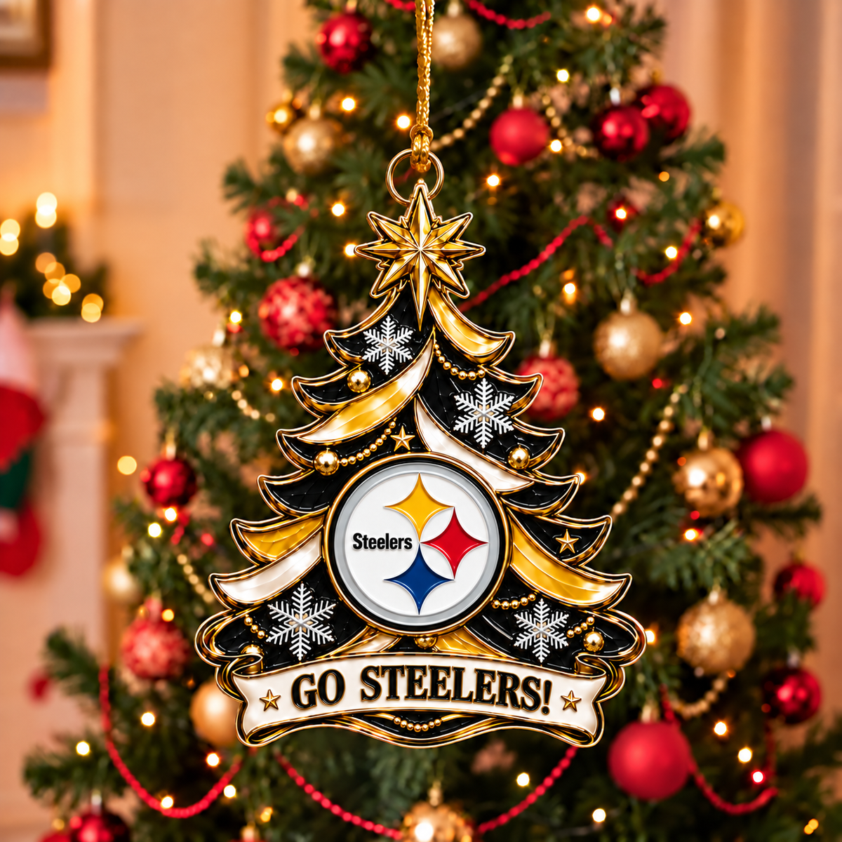 Premium NFL x PIT Christmas Tree Ornament