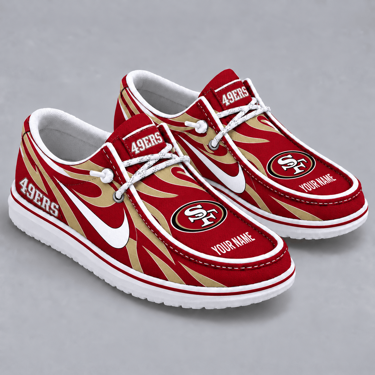 Premium NFL x SF Flame Pattern Loafer Shoes