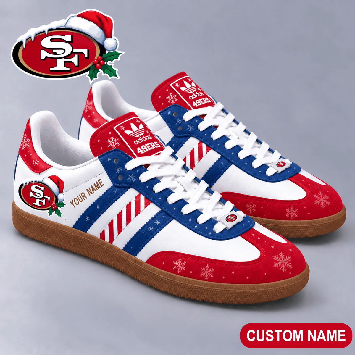 Premium NFL x SF Merry Stripes Samba Shoes