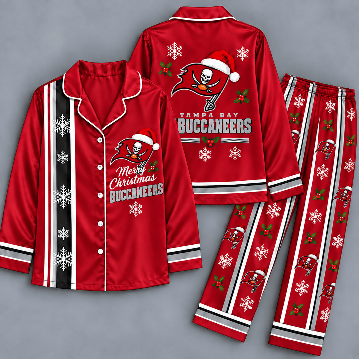 Premium NFL x TB Merry Matchday Christmas Pajama Set
