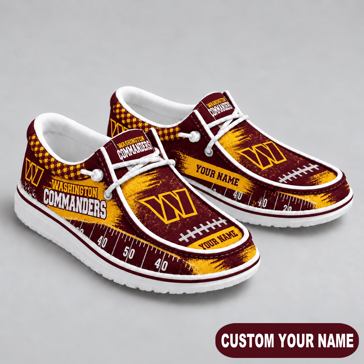 Premium NFL x WAS Game Day Yard Line Loafer Shoes