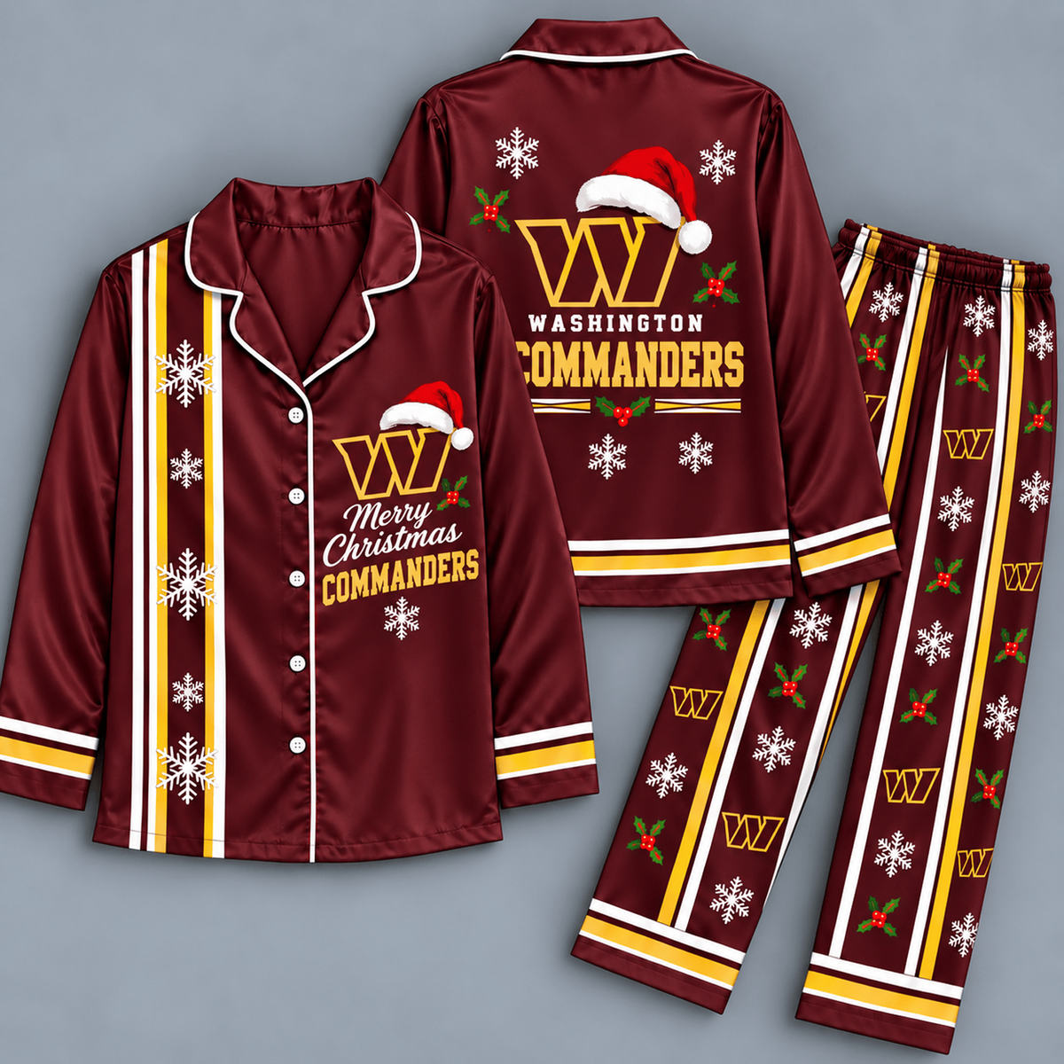 Premium NFL x WAS Merry Matchday Christmas Pajama Set