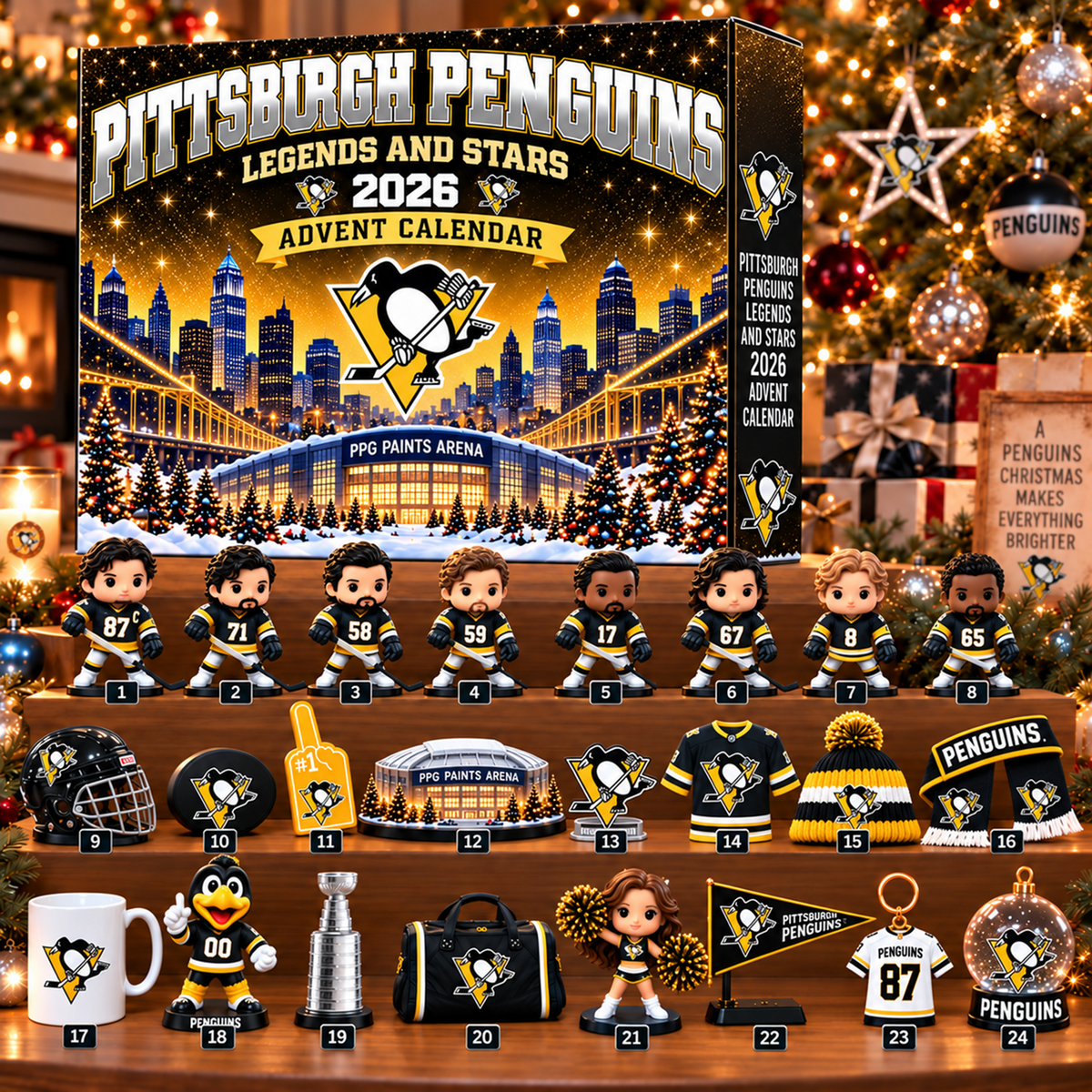 Premium NHL x PIT Christmas Stadium Advent Calendar