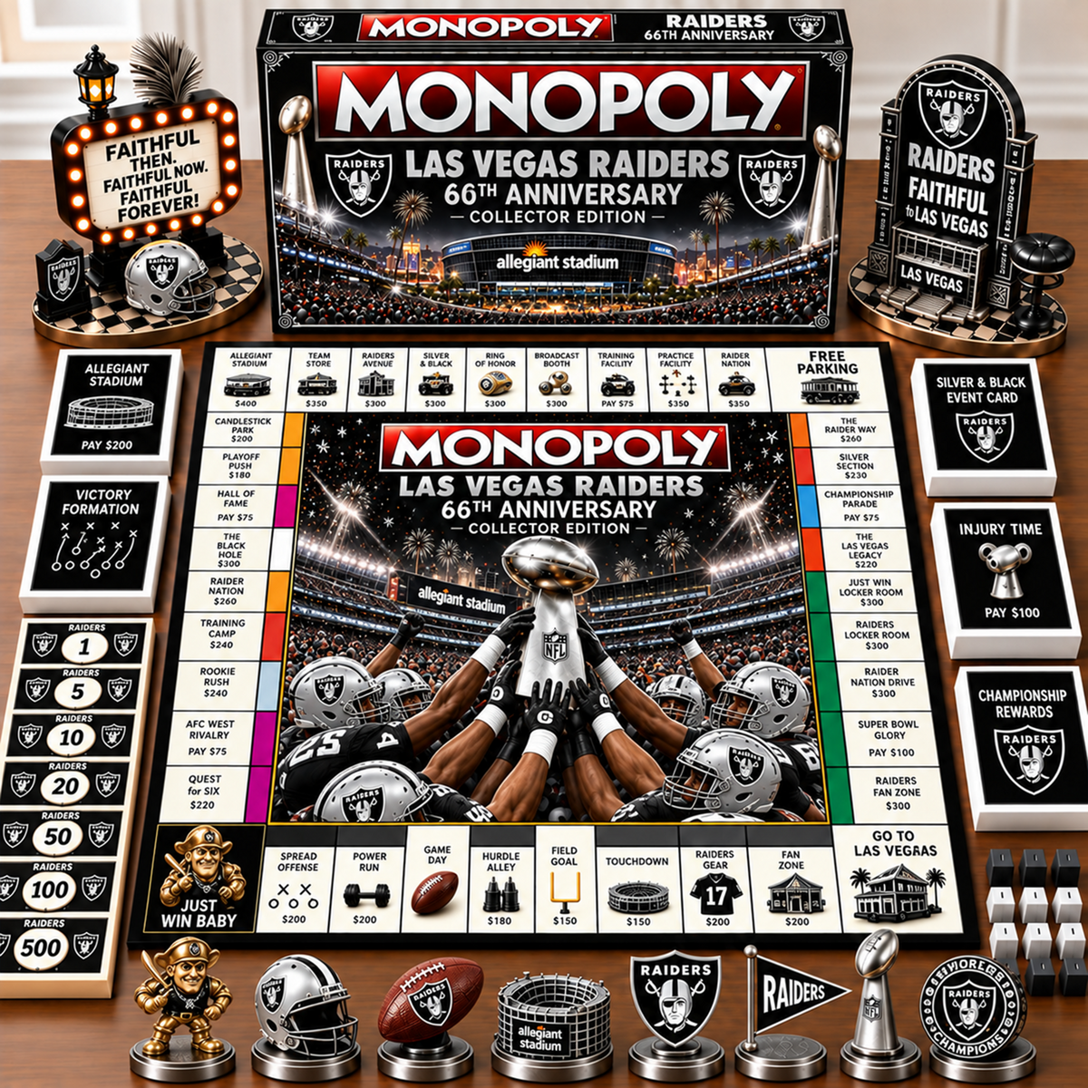 Premium NFL x LV Champion Theme Monopoly Collector Edition Board Game