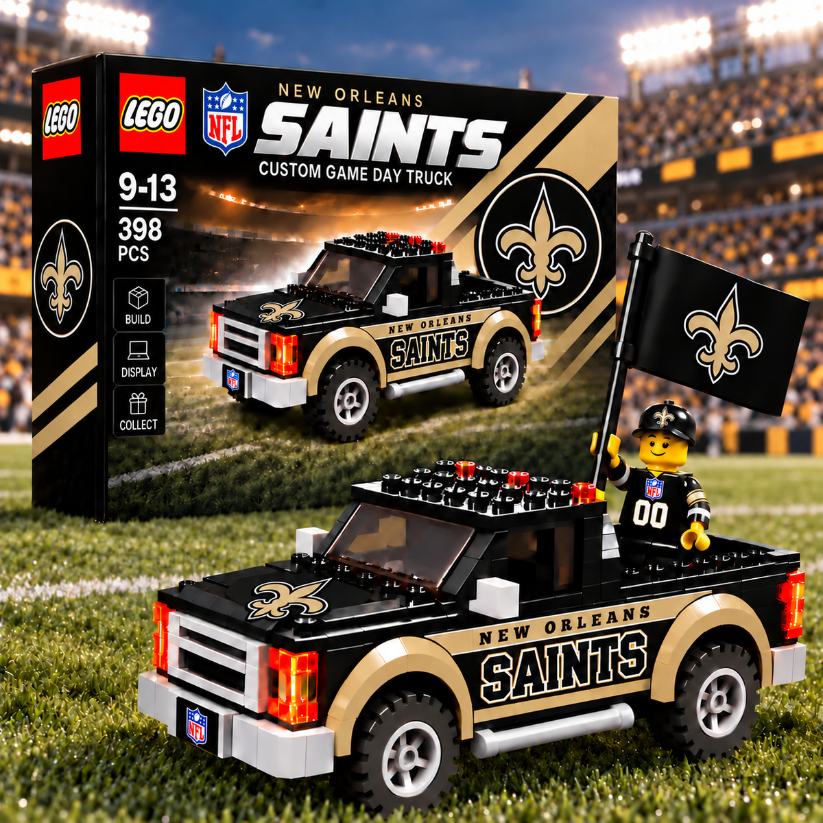 Premium NFL x NO Game Day Building Blocks Truck Toy Set