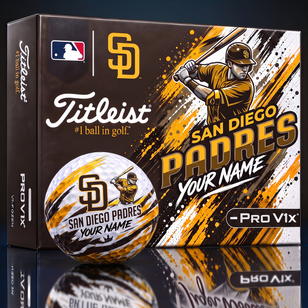SDP x Personalized MLB Titleist Pro V1x MLB Golf Balls
