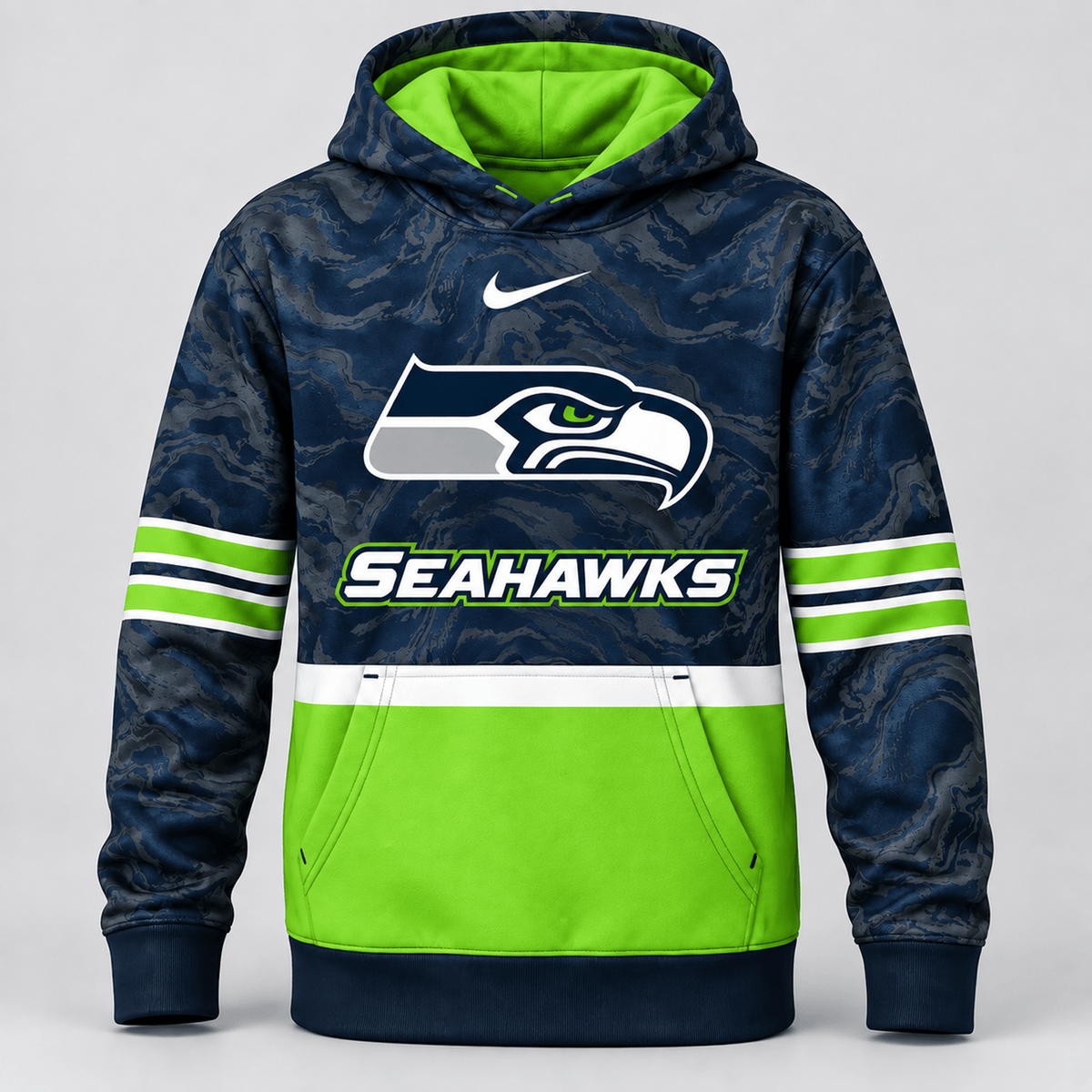 SEA Premium NFL Camo Colorblock Pullover Hoodie