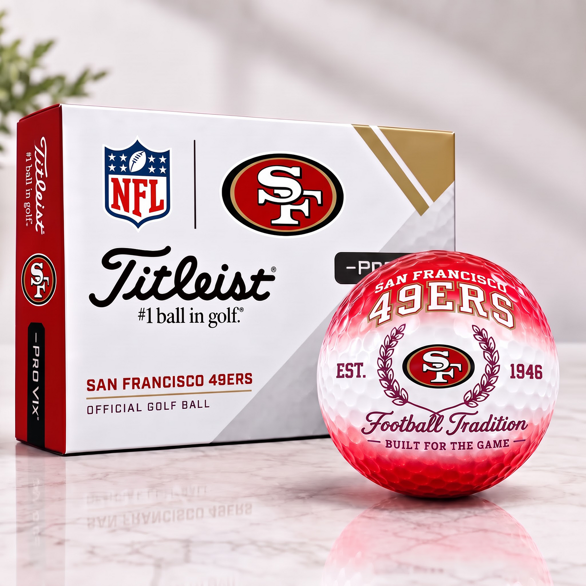SF X Custom NFL Football Tradition Golf Ball Set