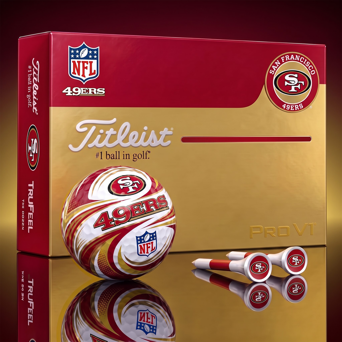 SF x 1-of-1 Custom NFL Golf Balls And Tees Gift Set