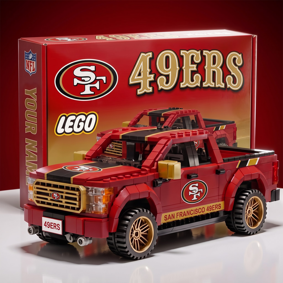 SF x NFL IN-HOUSE CRAFTED PICKUP TRUCK BUILDING BLOCK SET