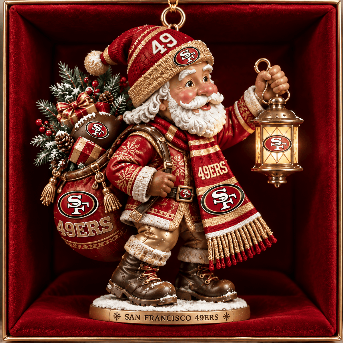 SF49 x NFL Santa Claus Ornament Chrismas For Fan