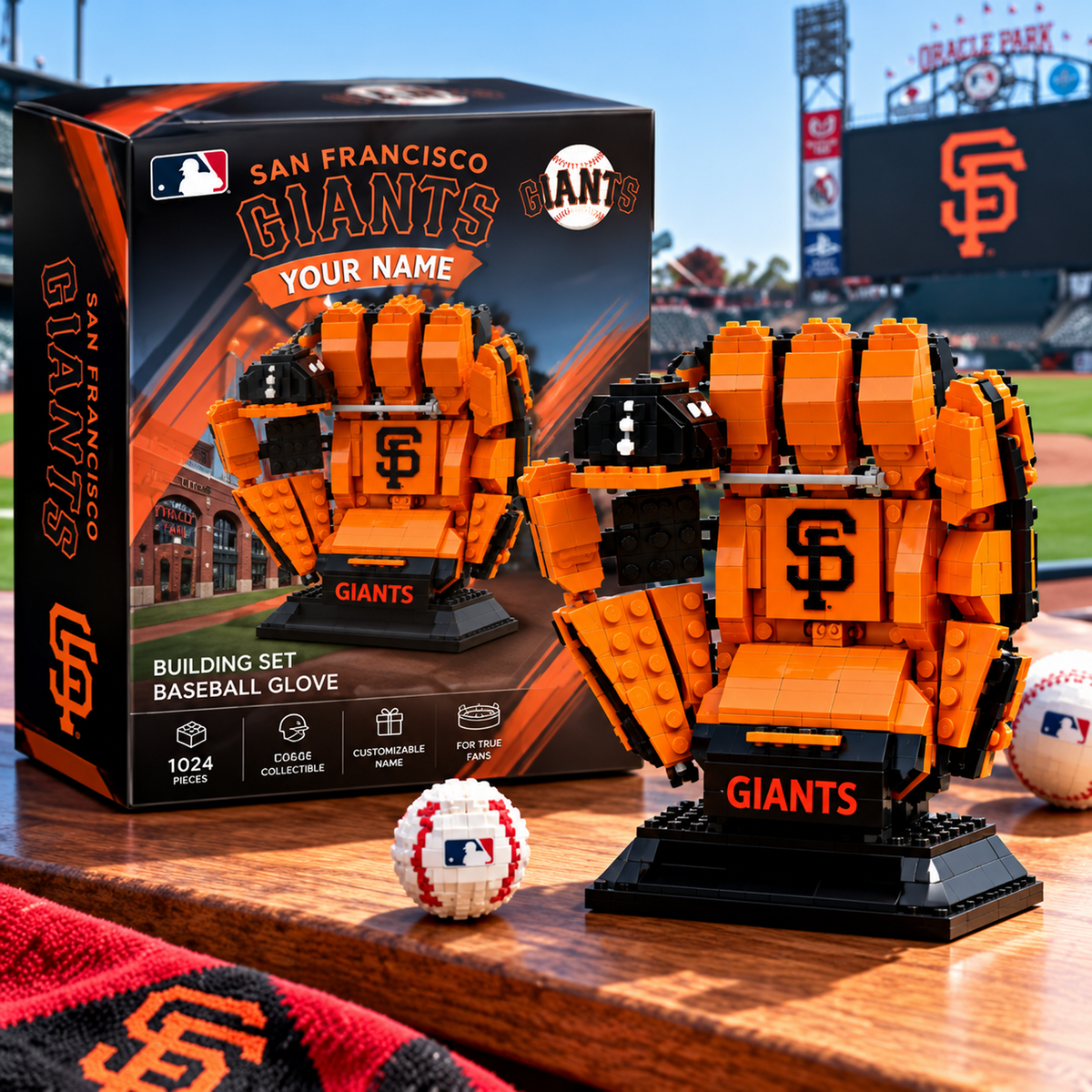 SF X MLB Teams Baseball Glove Building Block Set