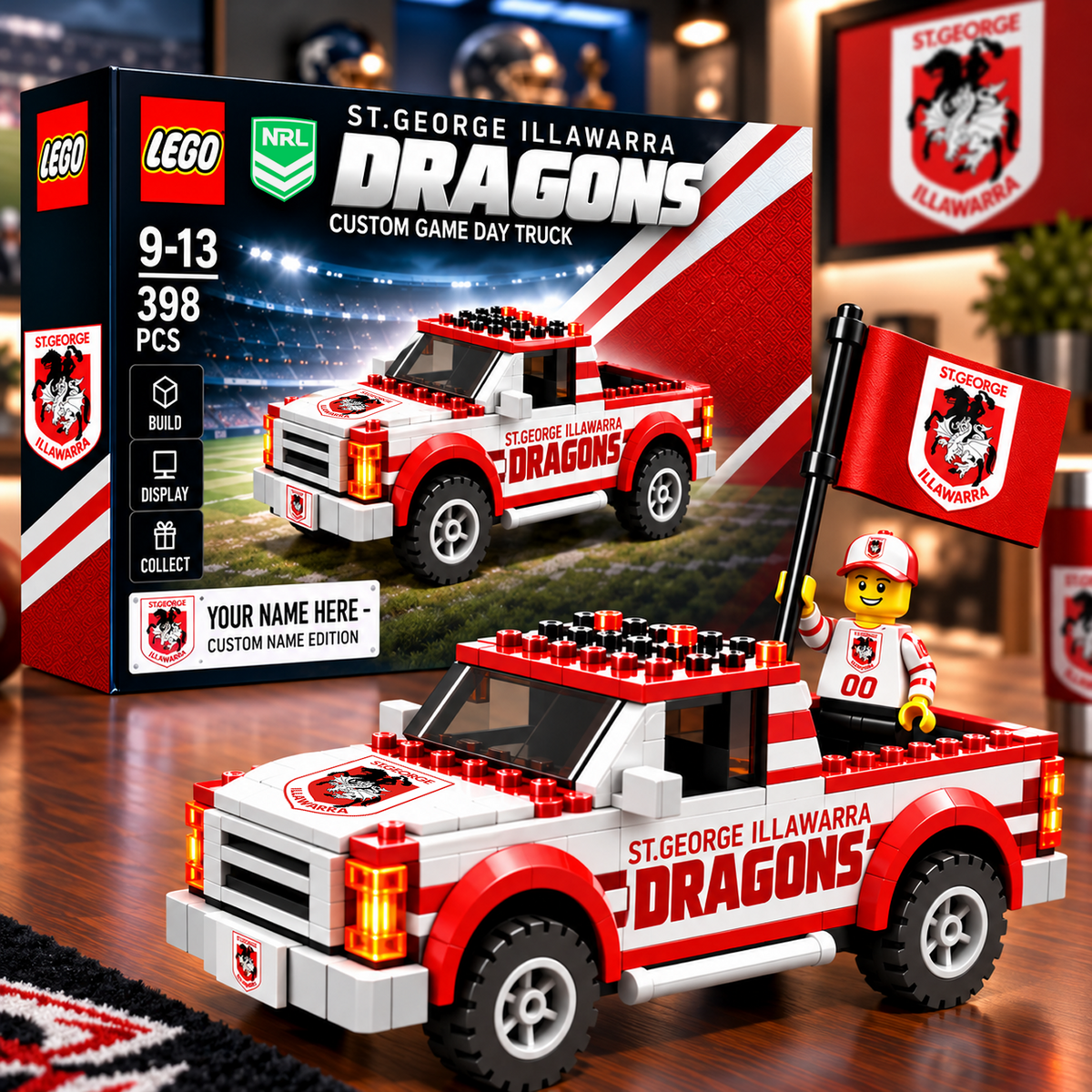 SGI x NRL Building Blocks Truck Toy Set V2