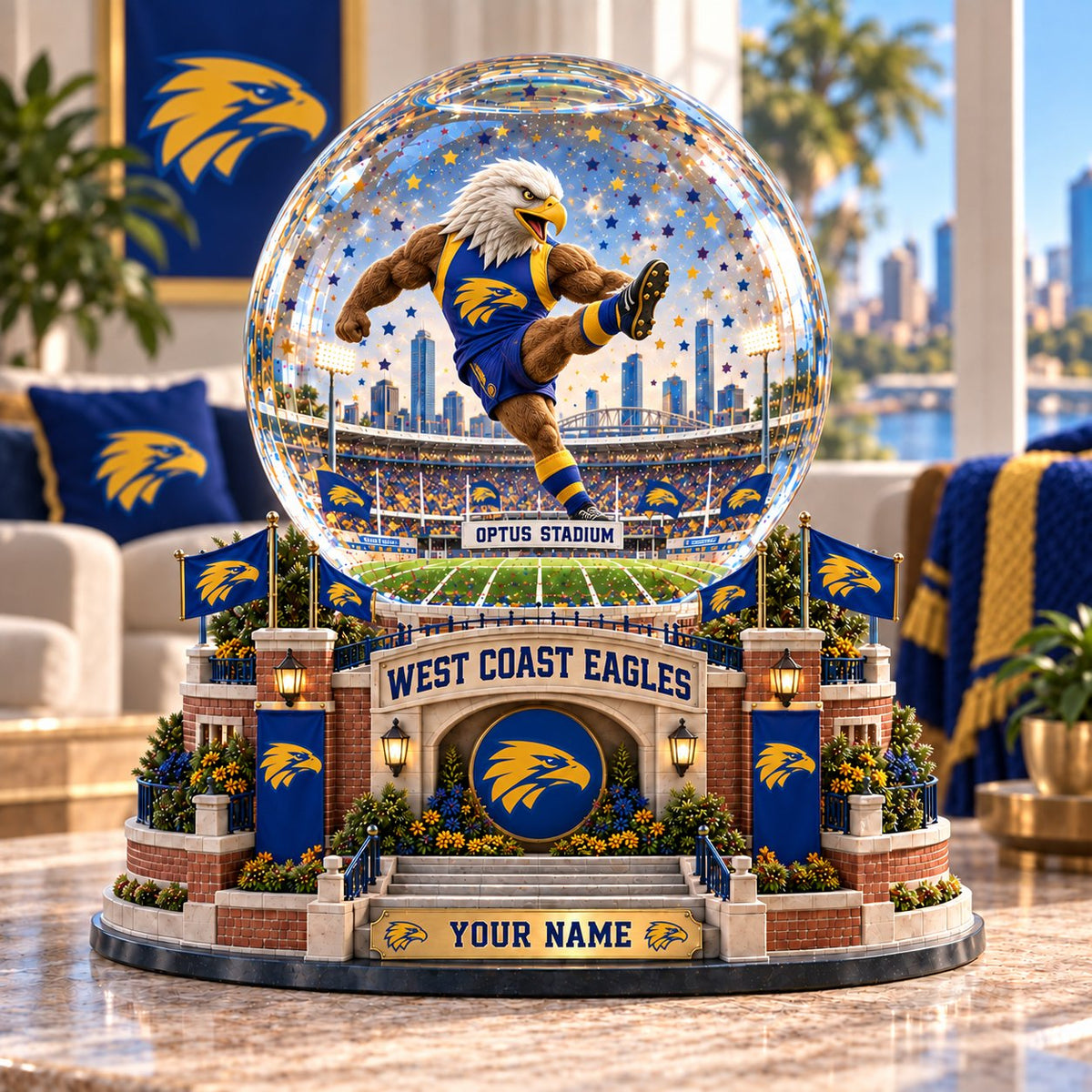 SIGNATURE AFL X WCE EXCLUSIVE UNIQUE PERSONALIZED Acrylic Block Plaque Mascot Team Gifts For Fan