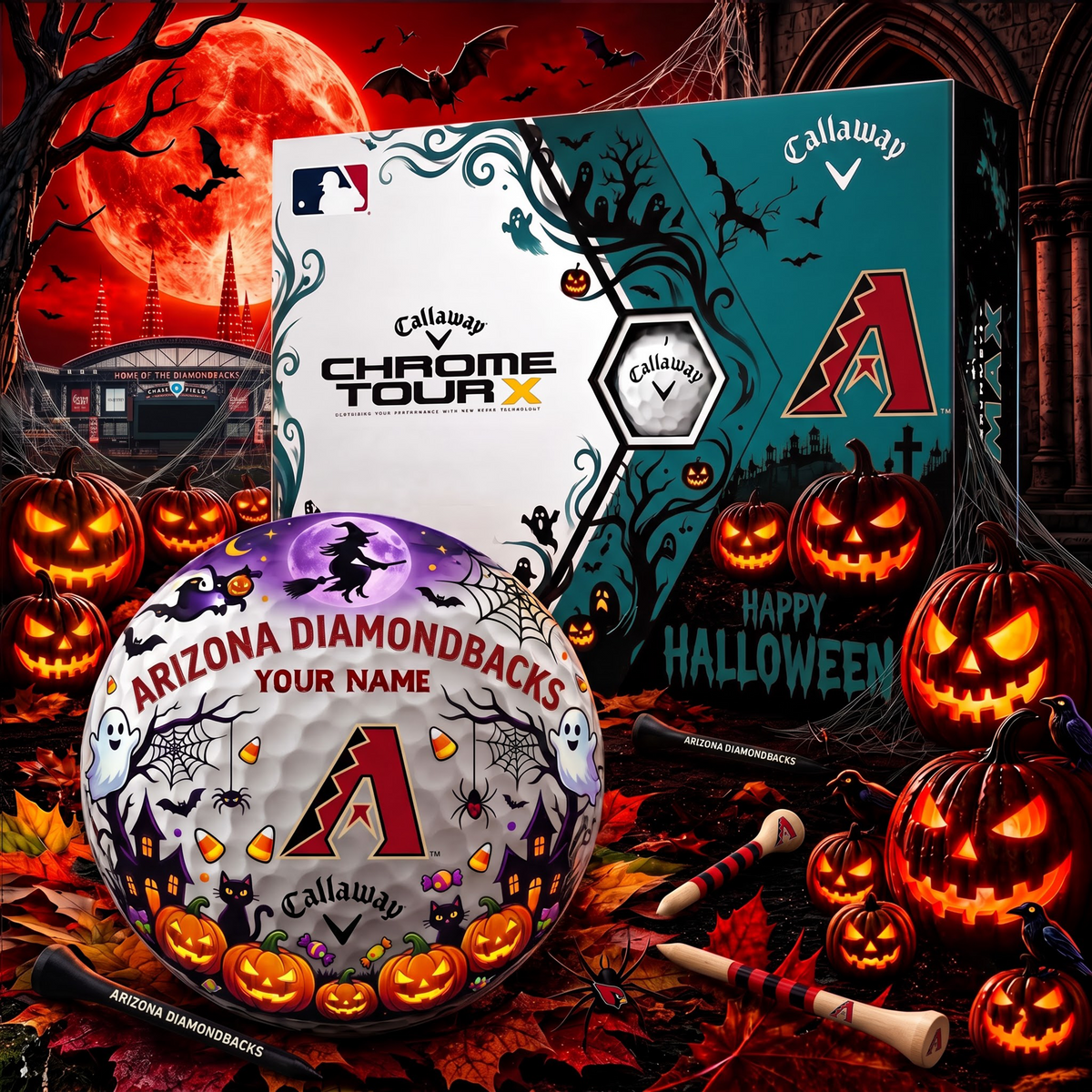 SIGNATURE MLB X AD EXCLUSIVE PERSONALIZED HALLOWEEN HORROR FAIRWAY V3 GOLF BALL COLLECTION