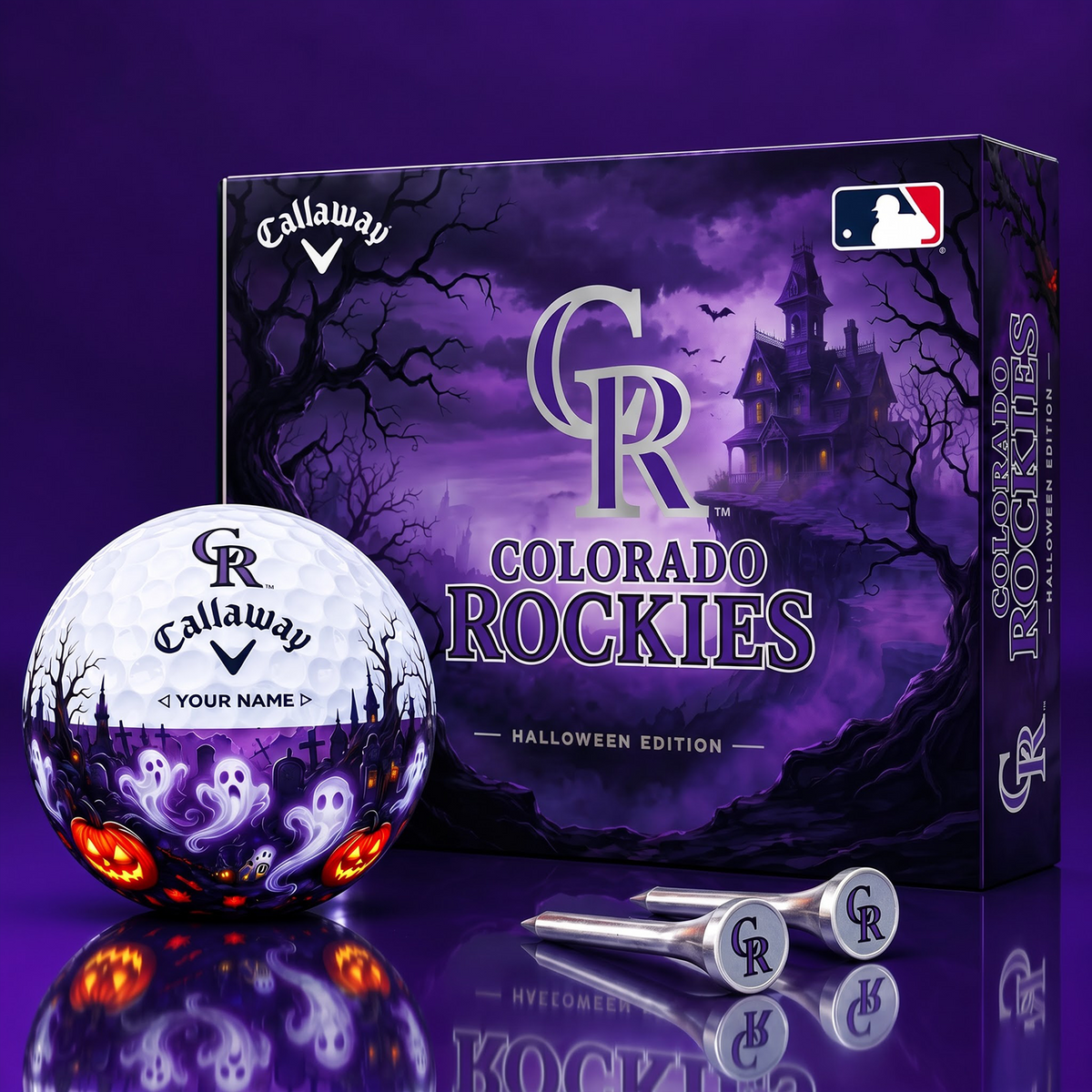 SIGNATURE MLB X CR DELUXE PERSONALIZED HALLOWEEN HORROR FAIRWAY V6 GOLF BALL COLLECTION