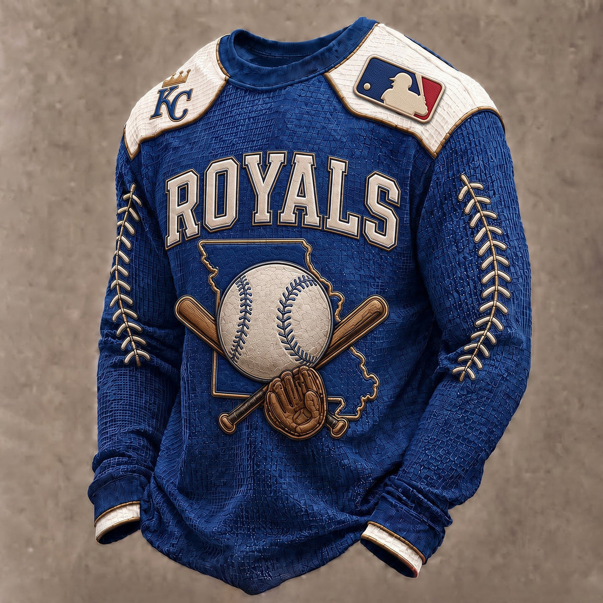 SIGNATURE MLB X KCR EXCLUSIVE Heritage Waffle Long Sleeve Shirt Limited Edition