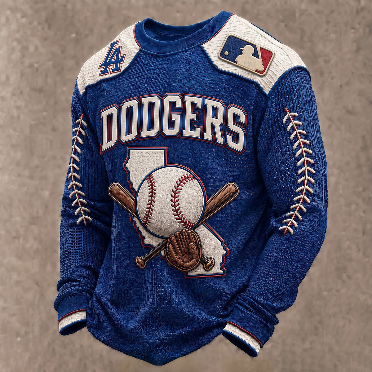 SIGNATURE MLB X LAD EXCLUSIVE Heritage Waffle Long Sleeve Shirt Limited Edition