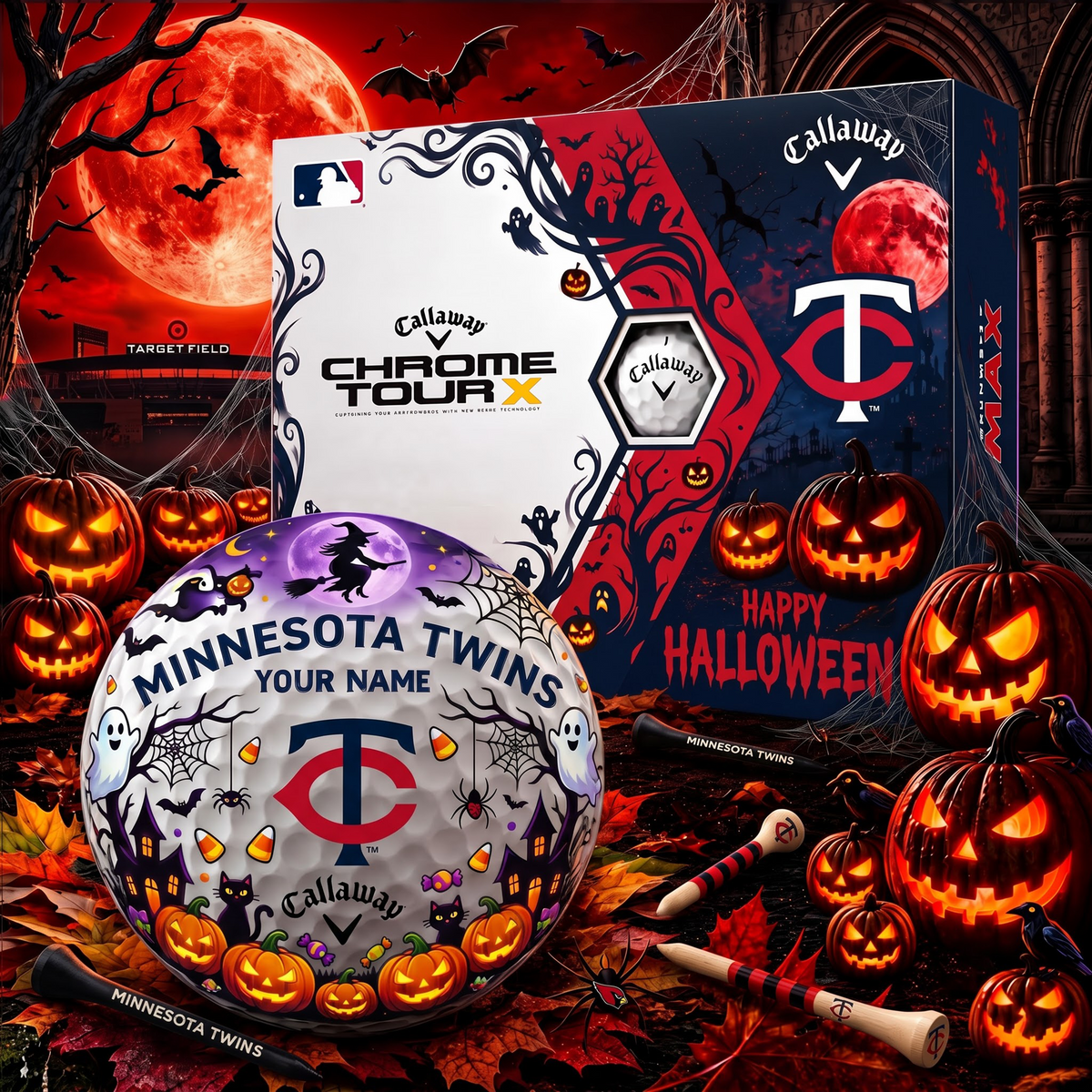 SIGNATURE MLB X MT EXCLUSIVE PERSONALIZED HALLOWEEN HORROR FAIRWAY V3 GOLF BALL COLLECTION