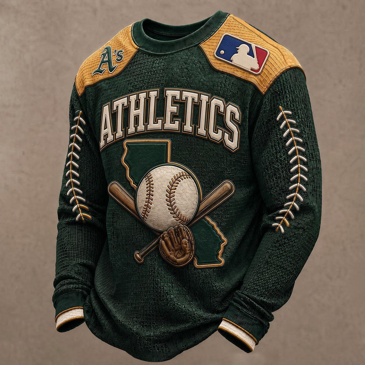 SIGNATURE MLB X OA EXCLUSIVE Heritage Waffle Long Sleeve Shirt Limited Edition