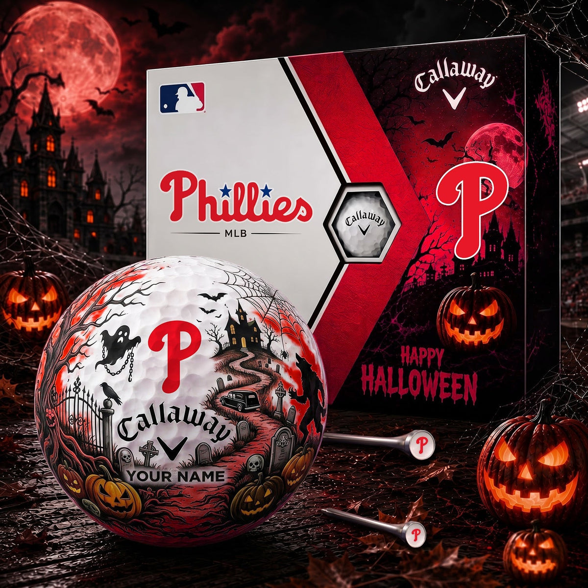 SIGNATURE MLB X PHI EXCLUSIVE PERSONALIZED HALLOWEEN HAUNTED GOLF BALL – LIMITED EDITION