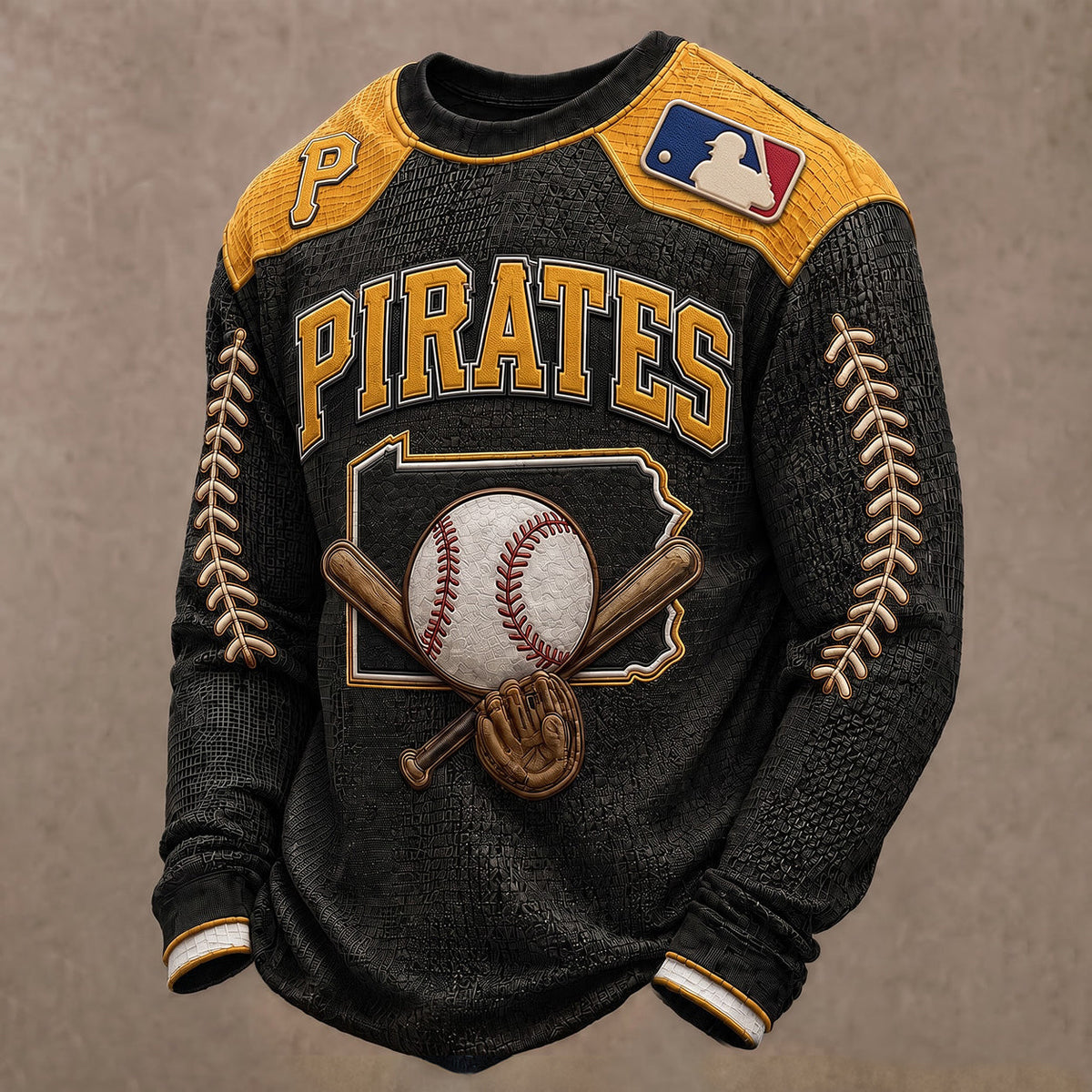 SIGNATURE MLB X PIT EXCLUSIVE Heritage Waffle Long Sleeve Shirt Limited Edition