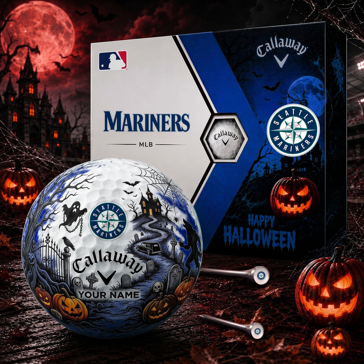 SIGNATURE MLB X SM EXCLUSIVE PERSONALIZED HALLOWEEN HAUNTED GOLF BALL – LIMITED EDITION