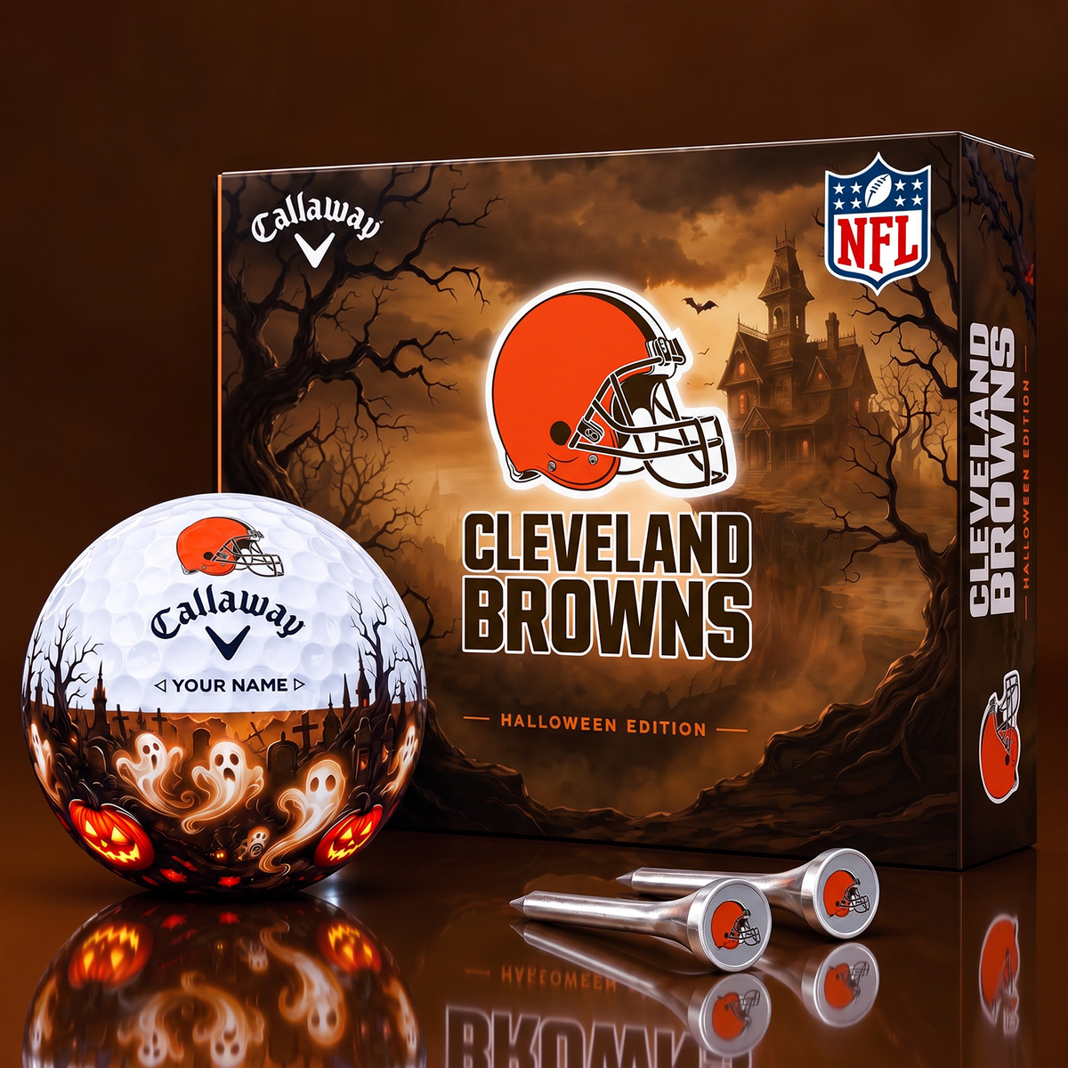 SIGNATURE NFL X CLE DELUXE PERSONALIZED HALLOWEEN HORROR FAIRWAY V6 GOLF BALL COLLECTION