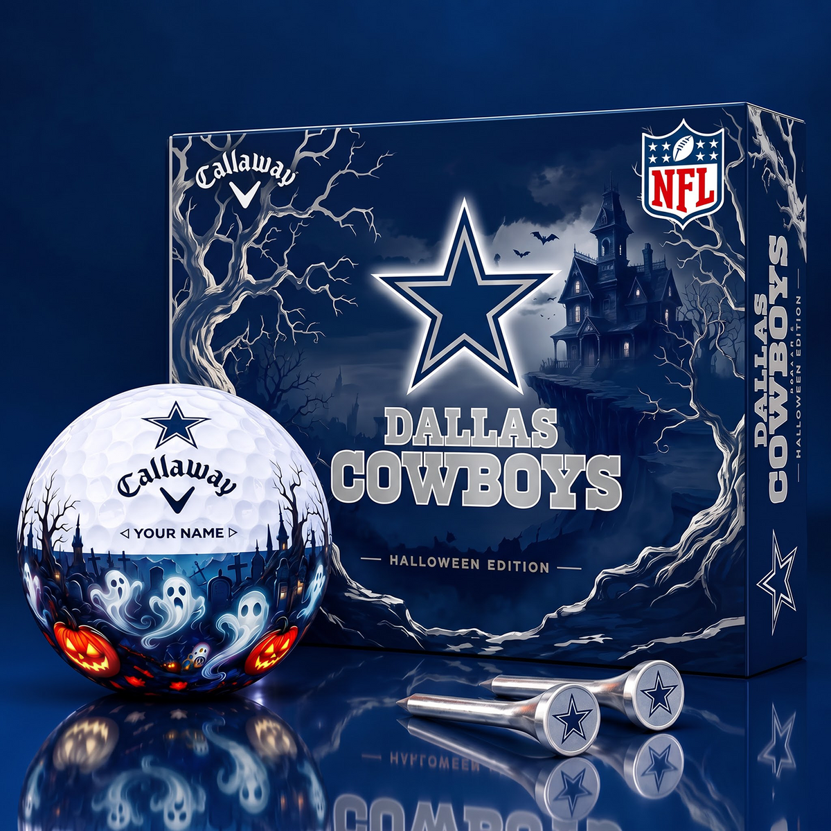 SIGNATURE NFL X DC DELUXE PERSONALIZED HALLOWEEN HORROR FAIRWAY V6 GOLF BALL COLLECTION