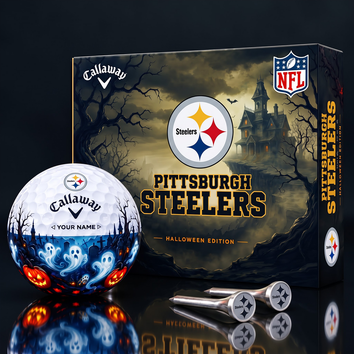 SIGNATURE NFL X PS DELUXE PERSONALIZED HALLOWEEN HORROR FAIRWAY V6 GOLF BALL COLLECTION