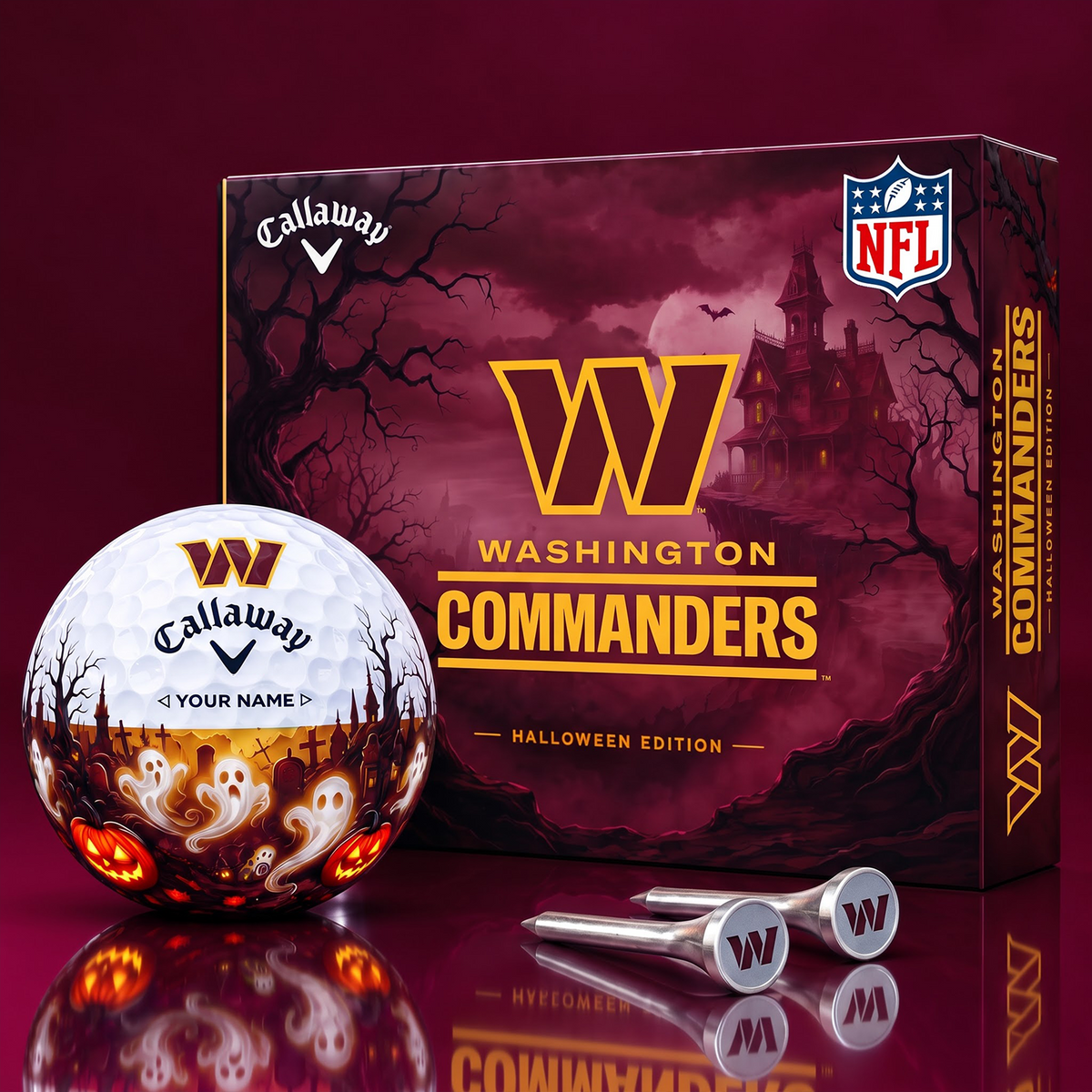 SIGNATURE NFL X WC DELUXE PERSONALIZED HALLOWEEN HORROR FAIRWAY V6 GOLF BALL COLLECTION