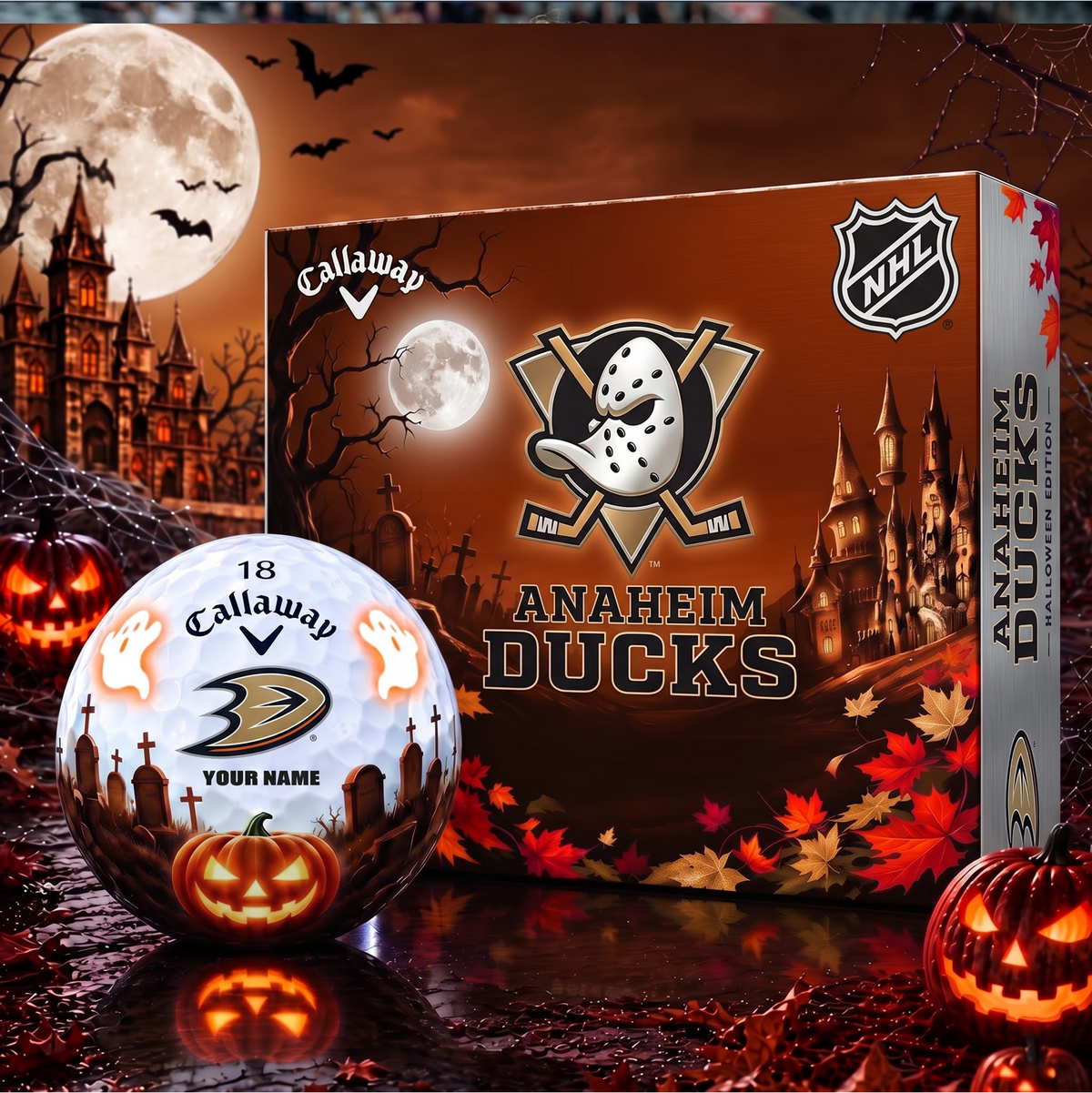 SIGNATURE NHL X AC DELUXE PERSONALIZED HALLOWEEN HORROR FAIRWAY SERIES V3 GOLF BALL COLLECTION