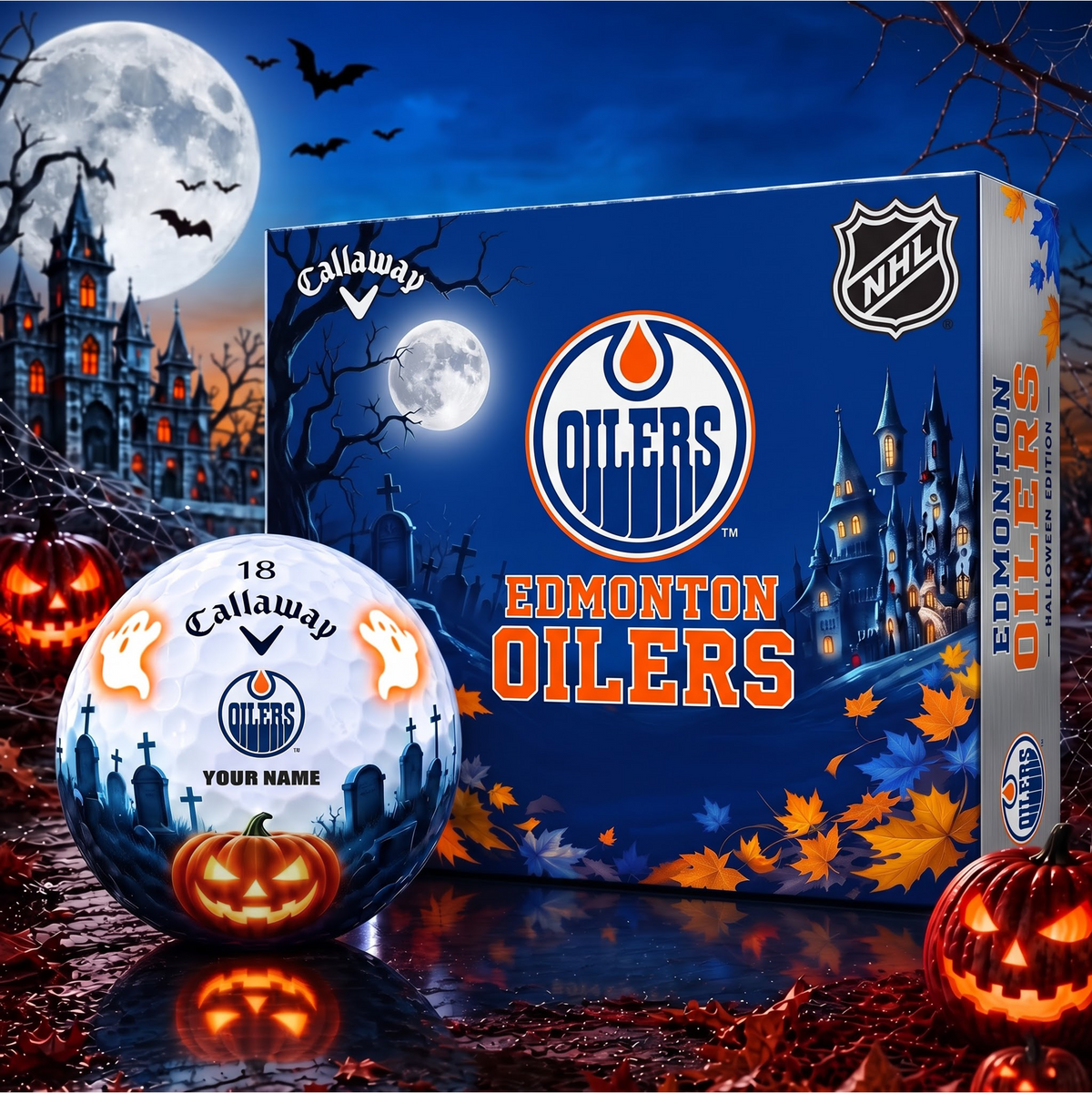 SIGNATURE NHL X EO DELUXE PERSONALIZED HALLOWEEN HORROR FAIRWAY SERIES V3 GOLF BALL COLLECTION