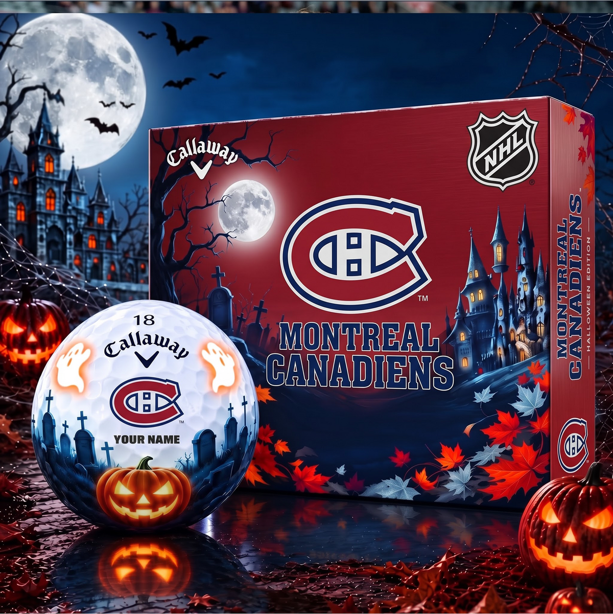 SIGNATURE NHL X MC DELUXE PERSONALIZED HALLOWEEN HORROR FAIRWAY SERIES V3 GOLF BALL COLLECTION