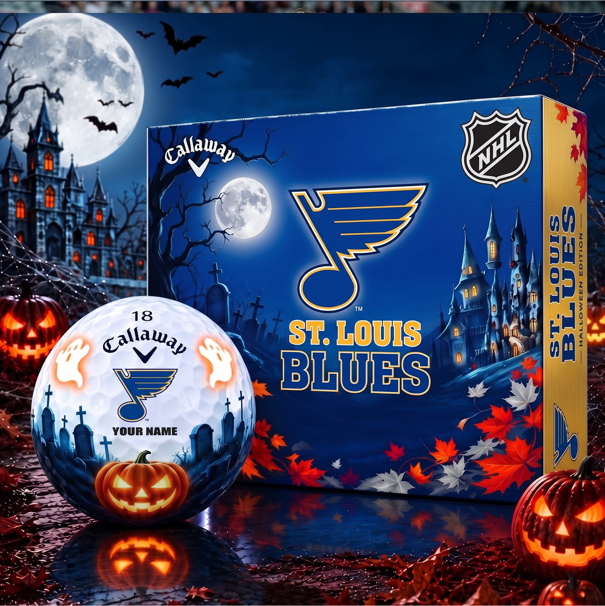 SIGNATURE NHL X SLB DELUXE PERSONALIZED HALLOWEEN HORROR FAIRWAY SERIES V3 GOLF BALL COLLECTION