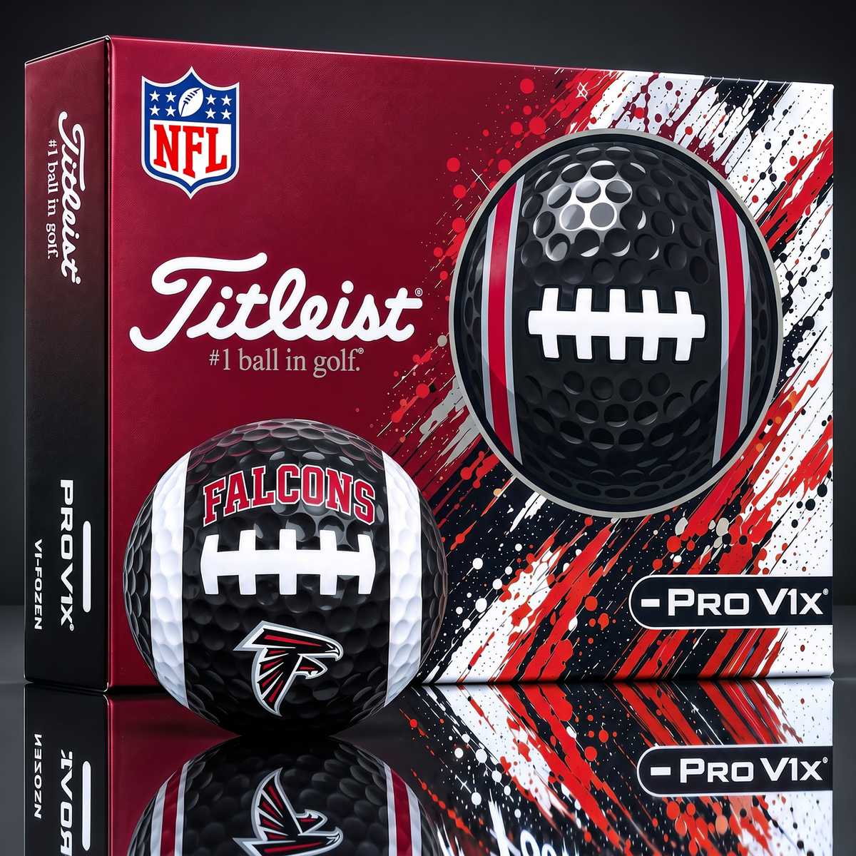 SIGNATURE TITLIEST X NFL AF Bespoke 3D Gridiron Rugby Golf Ball SET Edition